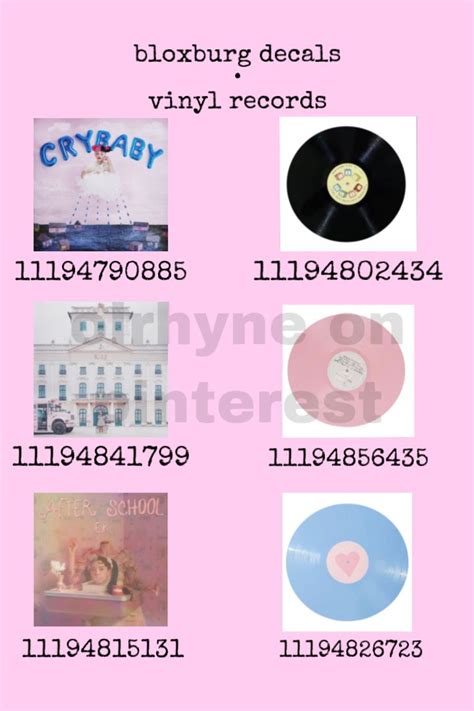 Bloxburg Decal Melanie Martinez Vinyl Bloxburg Decals Codes Aesthetic Bloxburg Decals Codes