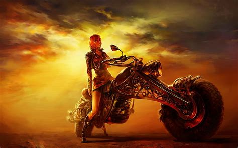 1920x1080px | free download | HD wallpaper: biker, girl | Wallpaper Flare