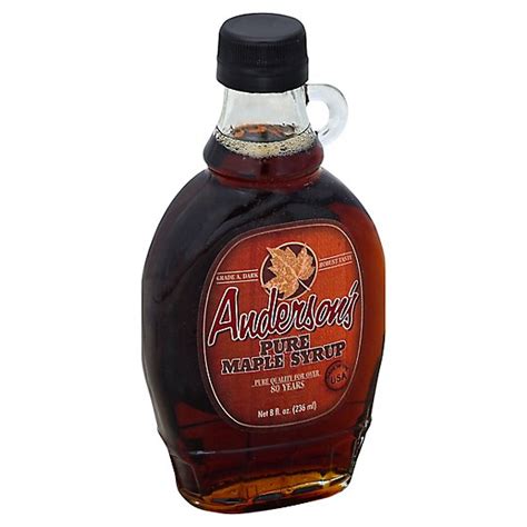 Andersons Maple Syrup Pure 8 Fl Oz Pavilions