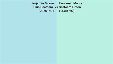 Benjamin Moore Blue Seafoam Vs Seafoam Green Side By Side Comparison