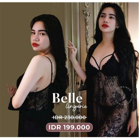 Jual BELLE CUP S 2XL Sexy Lingerie Set Dress Kimono WAINODSHOP