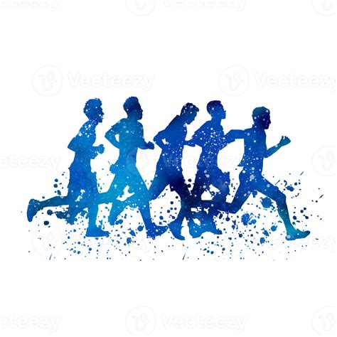 Marathon Running Silhouette Png Nbkomputer