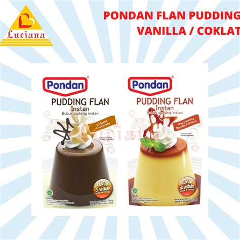 Jual Pondan Pudding Flan Chocolate Vanilla Instant 100gr Shopee Indonesia