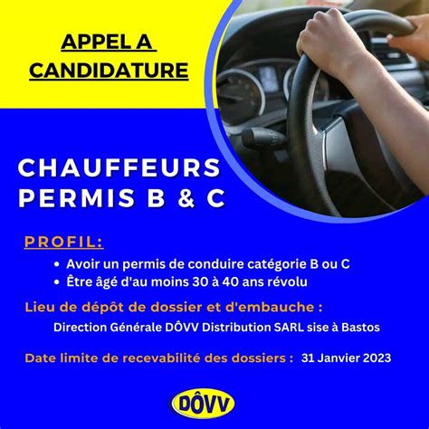 Recrutement des chauffeurs à DÔVV