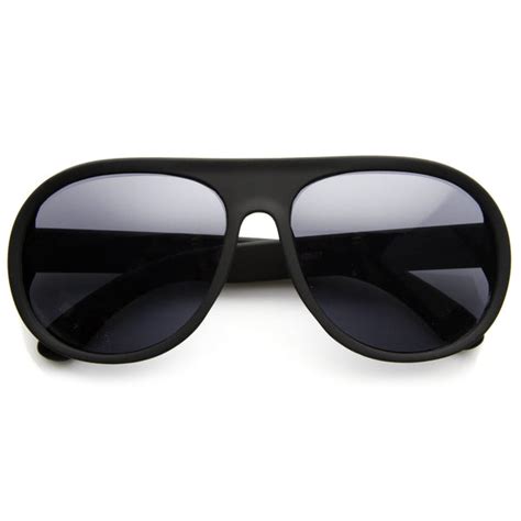 Oversize Retro Soft Rubberized Aviator Sunglasses Zerouv