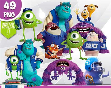 Monsters University Sa Clipart Monsters University Png Etsy