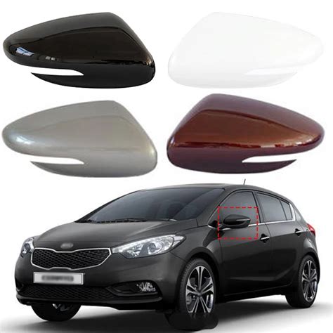 Une Paire Noir Replacement Rear View Mirror Housing Trim For Kia