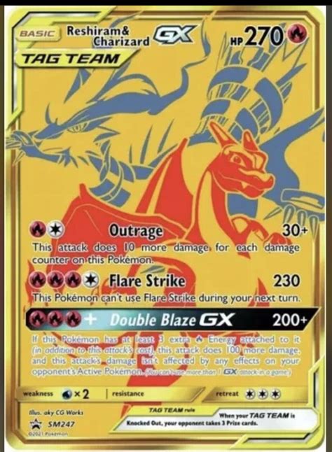 SM247 Reshiram Charizard GX Pokemon SM Black Star Promo NM Values MAVIN