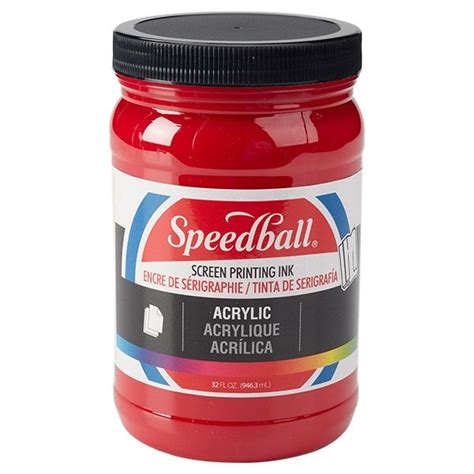 Dark Red 32oz Jar Speedball Acrylic Screen Printing Ink Jerry S Artarama