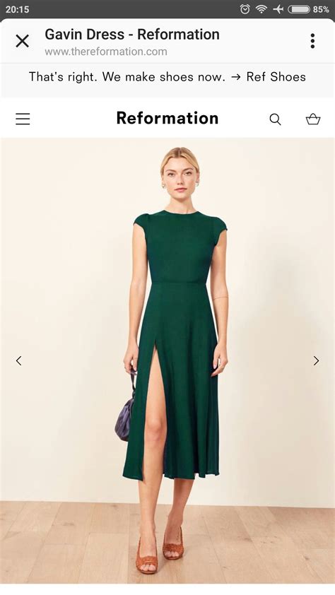 Reformation Gavin Dress Emerald Desirae Clements