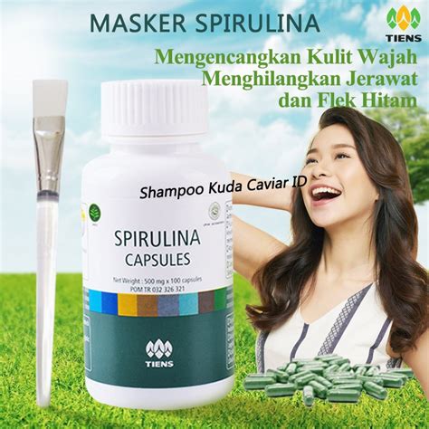 Jual Cod Masker Wajah Spirulina Tiens Obat Jerawat Herbal Masker