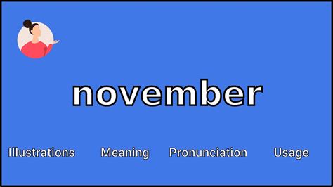 NOVEMBER Meaning And Pronunciation YouTube