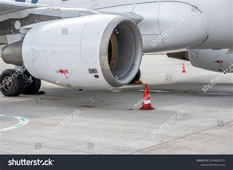 Modern Jet Engine On Passenger Aircraft Stock Photo 2204818737 ...