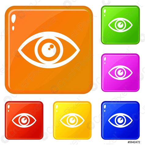 Human Eye Icons Set Vector Color Stock Vector 5942472 Crushpixel