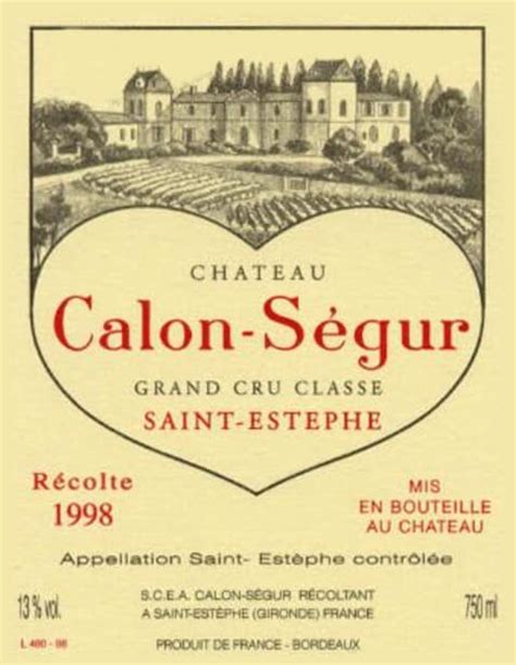 Chateau Calon-Segur Calon Segur 1998 | Wine.com