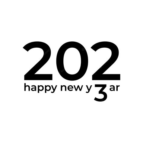 Premium Vector 2023 Happy New Year Text Typography Design Patter Vector Illustration