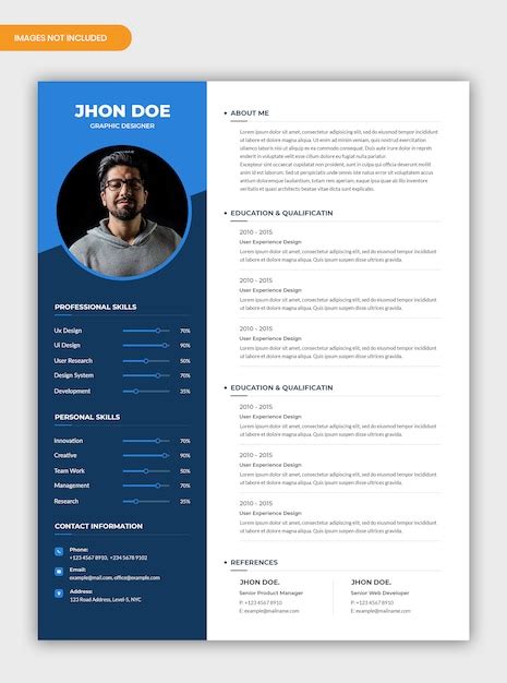 Premium Psd Modern Creative Cv Resume Template