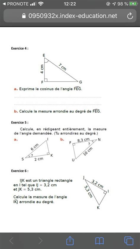 Bonjour Je Gal Re Vraiment Sur Ces Exos Mati Re Maths Niveau Eme