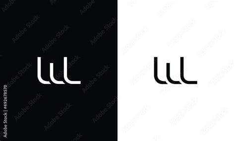 WL logo design template vector minimal design Stock Vector | Adobe Stock