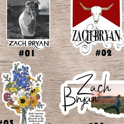 Zach Bryan Stickers American Heartbreak Stickers Country Etsy