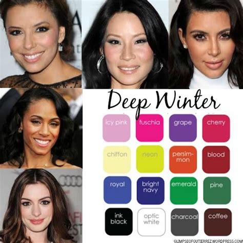 Deep Winters Color Tone Lends Itself Well To Striking Patterns Paleta Deep Winter Deep