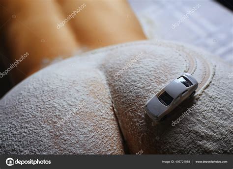 Sexy Woman Nude Ass Concept Car Miniature Landscape Stock Photo Xload