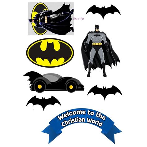 Batman Topper Cake Printable Batman Cake Topper Spiderman 47 Off