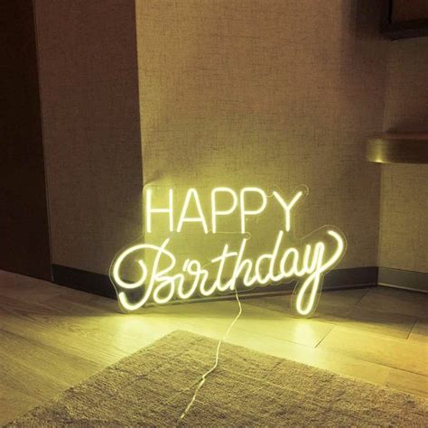 Happy Birthday Neon Sign Neon Sign Board Neon Sign VivaGifts