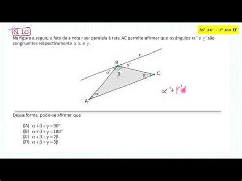 Matemática 8º ano EF 26ª AAP 1º bimestre 2020 Mat726AAP q0010 YouTube