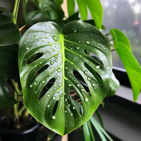 Premium Photo Rare Highly Variegated Monstera Deliciosa Albo