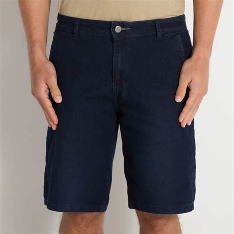 Bermuda Masculino Jeans Tradicional Marc Alain Blue Escuro