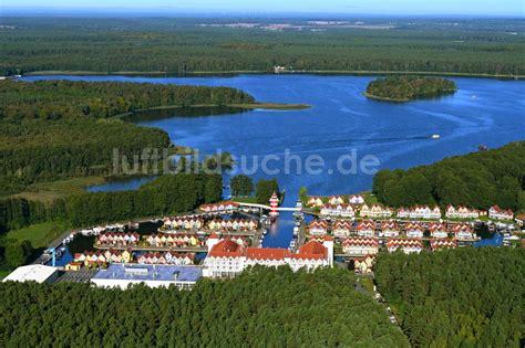 Luftaufnahme Rheinsberg Ferienhaus Anlage Ferienhaus Hafendorf