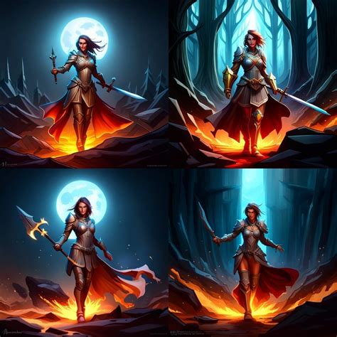 Mystical Digital Art Female Knight 8k Resolution Dark Fantasy Concept