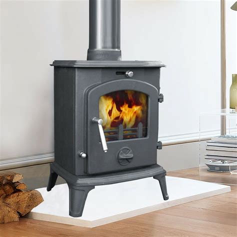 5 5kw Small Modern Clean Burn Multi Fuel Wood Log Burner Burning Cast Iron Stove · 259 95