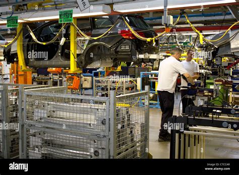 The assembly line at the Vauxhall Motors factory, Ellesmere Port ...