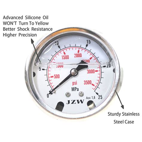 Hydraulic Nitrogen Accumulator Charging System Pressure Gauge Test Kit