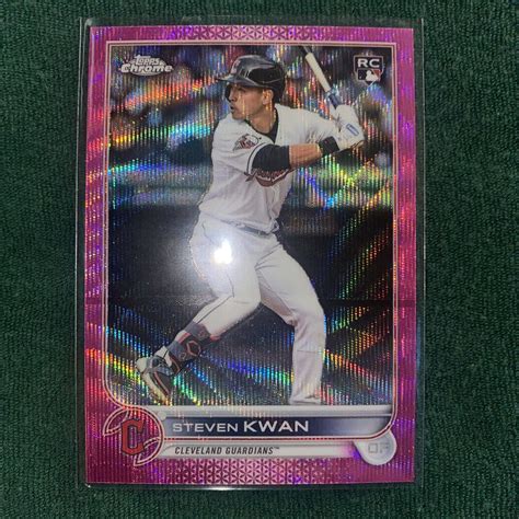 STEVEN KWAN 2022 Topps Chrome Update USC85 Pink Wave Refractor Rookie