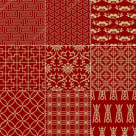 Seamless Traditional Auspicious Chinese Mesh Pattern Stock Vector Image