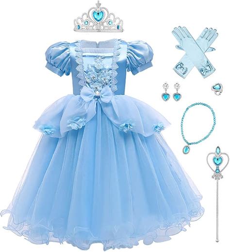 IBTOM CASTLE Robe De Princesse Cendrillon Sofia Enfant Filles Avec