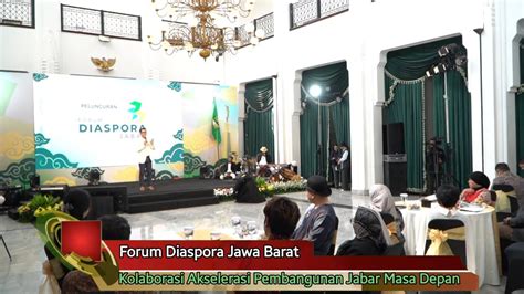 Ridwan Kamil Launching Forum Diaspora Jabar Kolaborasi Akselerasi