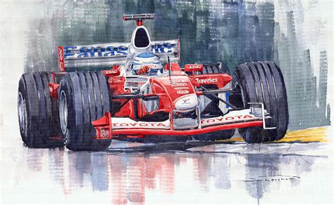 Panasonic Toyota Tf102 F1 2002 Mika Salo Painting By Yuriy Shevchuk