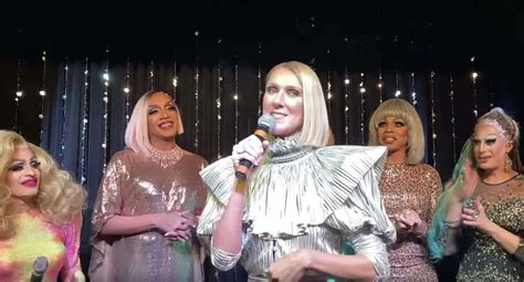 Celine Dion Celebrated The Release Of Her Album Courage At A Nyc Drag Palace Watch