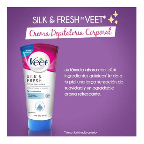 Crema Depilatoria Veet Silk Fresh Piel Sensible 200 Ml Bodega