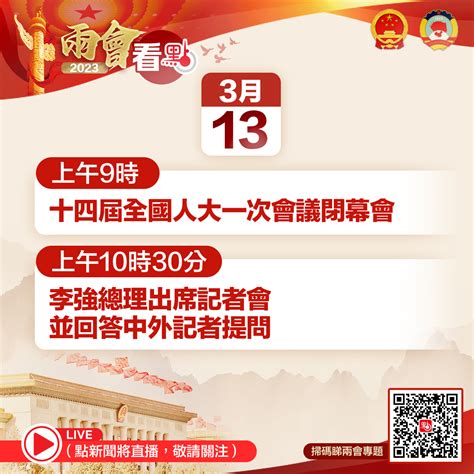 3月13日兩會看點｜人大會議閉幕 李強總理記者會 2023全國兩會 點新聞