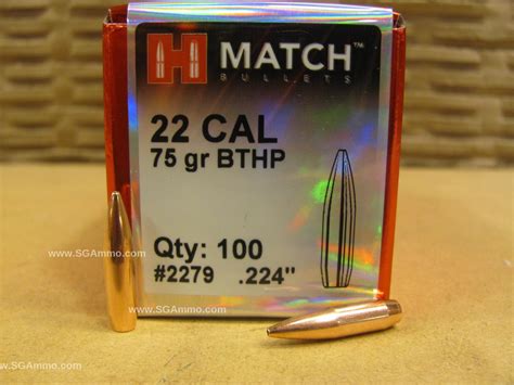 Count Box Cal Grain Bt Hollow Point Match Projectile For