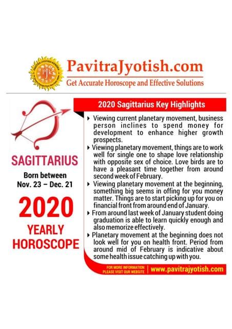 2020 Sagittarius Yearly Horoscope Pdf