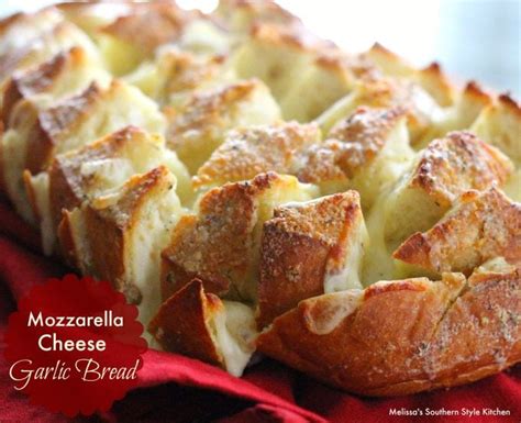 Mozzarella Cheese Garlic Bread - melissassouthernstylekitchen.com