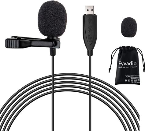 Fyvadio Usb Mikrofon Lavalier Ft Mikrofon Pc Omnidirektionaler