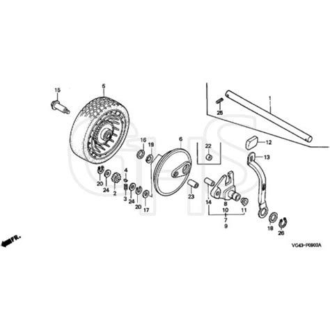 Honda HRG536C2 SDEA MZCG 6400001 6499999 Rear Wheel Diagram GHS