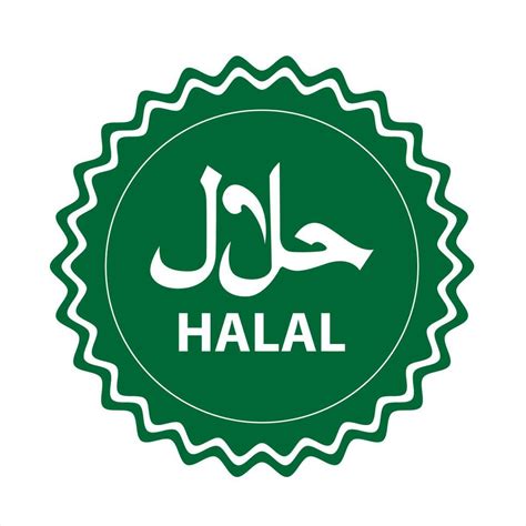 Vector halal logo. halal badge, round stamp and vector logo. halal sign ...